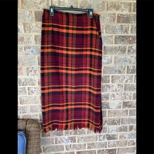 KL Collection by Kathy Landau vintage maxi shirt fringe slit size large